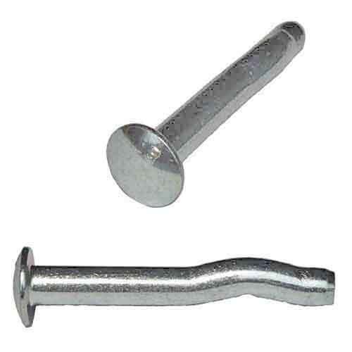 MSPK3162 3/16" X 2" Mushroom Head Spike, Pin Anchor, Tamperproof, Zinc